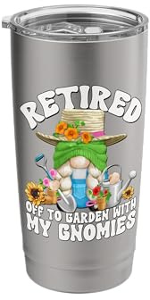 Cute Retirement Gardening Grandma Gnome for Women Garden Mom Stainless Steel Insulated Tumbler