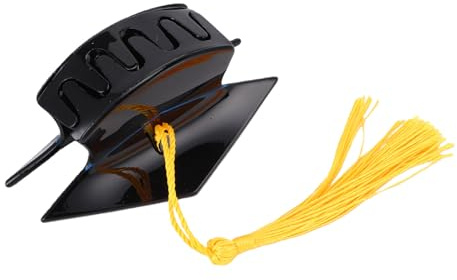 KKPLZZ Graduation Cap Hair Claw, Mini Mortarboard Design with Swinging Tassel, Strong Non Slip Grip for Graduation Party Hairstyle Accessories (1pc)