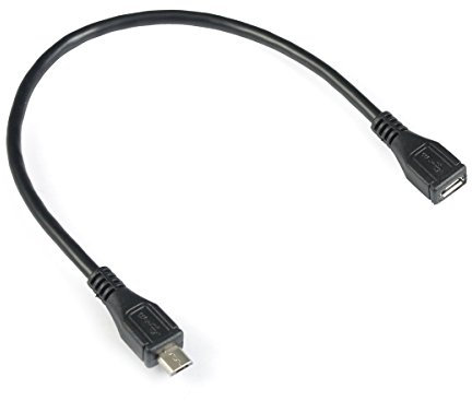 Micro Male USB to Micro Female Adapter, HOMREE Micro USB Cable Male Female Charging Extension Cable Cord 25CM