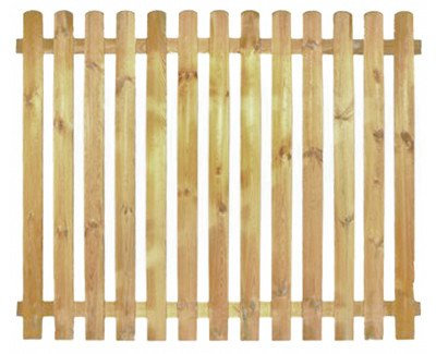 StaketenZaun 'Premium' 180x140/140cm - gerade – kdi / V2A Edelstahl Schrauben verschraubt - aus getrocknetem Holz glatt gehobelt – gerade Ausführung - kesseldruckimprägniert