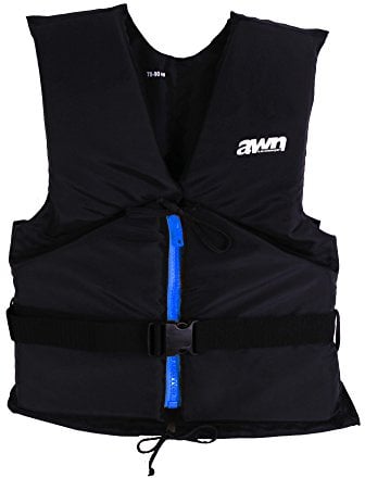 AWN Black Edition 50 N Regattaweste Sicherheitsweste Schwimmhilfe Feststoffweste Kajak Sup Windsurfen Kite 90-120 kg