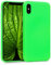 kwmobile Custodia Compatibile con Apple iPhone X Cover - Back Case per Smartphone in Silicone TPU - Protezione Gommata - verde fluorescente