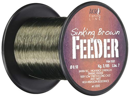 Akiro Feeder, Filo da Pesca Unisex – Adulto, Marrone, 0.23 mm