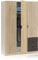 Habitdesign LC0323F Kleiderschrank mit DREI Türen und DREI Schubladen, Maße: 121 cm (L) x 180 cm (H) x 52 cm (T), kanadische Eiche, Oxid