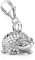 Goldene Hufeisen Mini klein Igel Karabiner Charm Anhänger für Bettelarmband oder Charmkette Charmträger 925 Silber