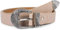 styleBREAKER Damen Gürtel Unifarben mit Strass verzierter Schließe, kürzbar 03010107, Größe:95cm, Farbe:Beige