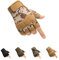 HYCOPROT Taktische Halbfinger Handschuhe Outdoor-Militär Motorrad Einsatzhandschuhe Leichte Atmungsaktive Sporthandschuhe für Fahrrad Airsoft Paintball Wandern Felsklettern (Braun, Large)