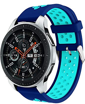 Angersi 22mm Soft Silicona Sport Correa Replacement Bands Compatible con Huawei Watch GT 46mm/Watch GT Active/Watch 2 Pro/Honor Watch Magic/Galaxy Watch 46mm/Gear S3