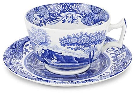 Spode Blue Italian Individual Breakfast Cup and Saucer
