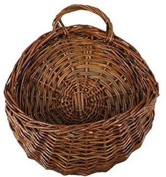 Panier en rotin pour Plantes à Suspendre au Mur, Panier en Osier, récipient en Osier pour Pots, vignes et jardinières suspendues, décoration Murale