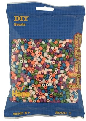 Hama-Perlen Midi, 201-58, mehrfarbig, 6 Farben