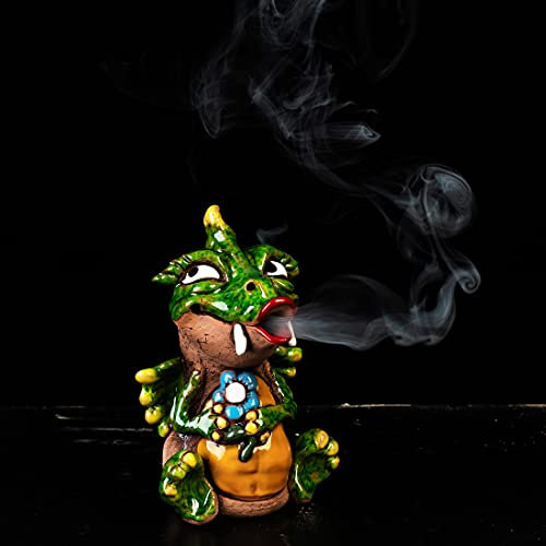 Ceramics World - Keramik Räuchermännchen - Babydrache klein - Räucherfigur und Dekofigur