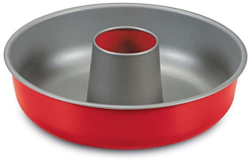 Guardini, Stampo ciambella Ø 25 cm, Acciaio con rivestimento antiaderente, Rosso e Grigio, Made in Italy, Linea Rossana