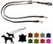 Hundeleine Fettleder Zwei Hunde Zwillingsleine kleine Hunde/große Hunde Doppelleine (1,30m X 8mm, Rot)