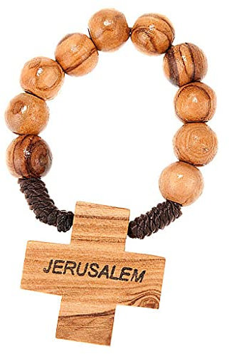 Rosenkranz Zehner mit Olivenholz des Heiligen Landes
