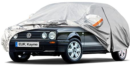 Kayme Autoabdeckung Wasserdicht Atmungsaktiv Passend für Volkswagen Golf Cabrio MK1(1979-1994),Vollgarage Autoplane für Regen Sonne Staub Schutz,Auto Abdeckplane Faltgarage Abdeckung(3-7 Tage liefern)