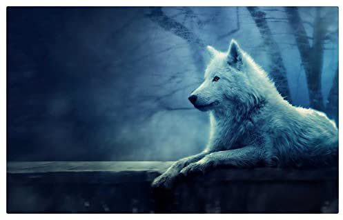 1500 Teile Puzzle für Erwachsene und Kinder,Ruhender Weißer Wolf Puzzle,Unmögliches Rätsel