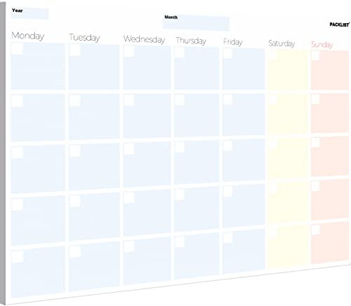 PACKLIST® Monthly Planner Pad A4 for Home, Study, Work & Family Plans - Efficient Planner: Organize Your Schedule, Set Goals and Boost Productivity with this Comprehensive and User-Friendly Plan