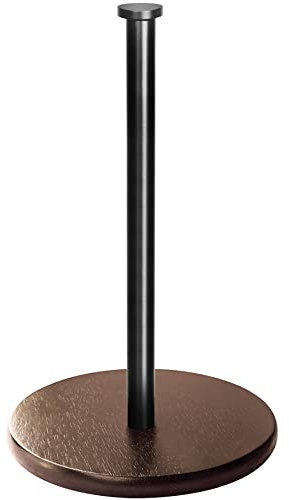 Countertop Paper Towel Holder Wood, OBODING, Farmhouse Standing Kitchen Paper Towel Holders with Real Wooden Base, fits Standard and Jumbo Size Paper Towels (Brown)