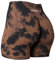 AUROLA Damen Dream Tie Dye Women Yoga-Shorts, Braun-Schwarze Batikfärbung, XS