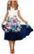 LSAltd Damen Sommerkleid mit Spitze, Midi-Länge, Rot, Schwarz, Weiß, Gr. L, Ärmellos, Hohe Taille, Rückentie, Seide, Geblümt, Casual, Kleid
