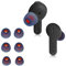 kwmobile 6 Almohadillas Compatible con JBL Tune 230 NC TWS / T230NC - Eartips para Cascos - 3 tamaños S M L - Azul
