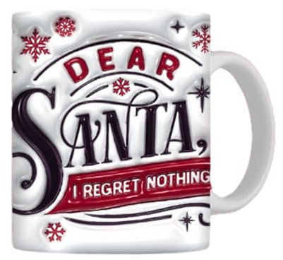BSEID Taza de cerámica 3D de Navidad - Lindas Tazas, Taza de Navidad de cerámica pintada plana 3D | Decoración navideña de cerámica para hombre y mujer, vacaciones y cumpleaños