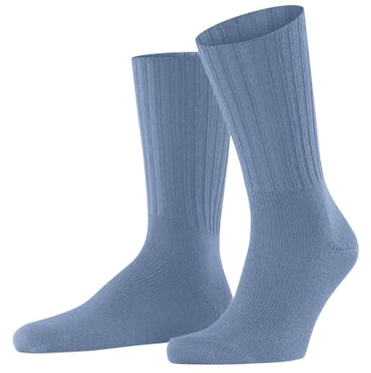 FALKE Men's Nelson M So Wool Plain 1 Pair Socks, Blue Airy 6707, 5.5-8