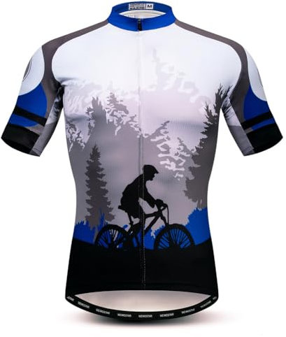PSPORT Herren-Radtrikot, Mountainbike-Trikot, Oberteile, Sommer-Fahrrad-Shirt, atmungsaktiv, Radsportbekleidung, Cf0061, L