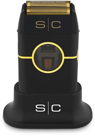 StyleCraft Instinct Metal schnurloser Doppelfolienrasierer mit IN2-Vektormotor, intuitive Drehmomentsteuerung, USB-C wiederaufladbar (Schwarz)