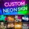 VIEWLON Letrero Neon Personalizado Luces Neon Habitacion Pared, Cartel Luminoso Led Personalizado para Boda Cumpleaños Fiestas Bar Tiendas