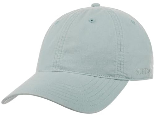 Stetson Ducor Sun Guard Fullcap Herren Baseballcap aus Bio-Baumwolle nachhaltig Frühjahr Sommer Cap mit Sonnenschutz UV 40 Stonewashed-Look Outdoorcap hellblau L (58-59 cm)