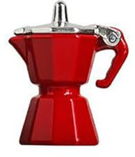 Carriere Caffettiera Giocattolo in Miniatura con Simulazione di Caffettiera per Bambini in Metallo Rosso