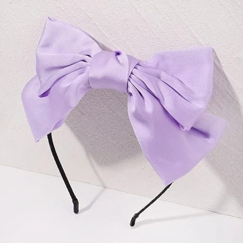 Artful, Bow Hairband Vintage Big Bow Korean Hairband Big knotted bow headbands for women, Knotted bow headband, headbands for women, headbands for girls, fashion headband (LILAC)