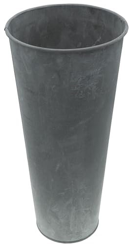 HRB Vase aus Zink Blumentopf Vintage Design, Blumenkasten Metall Dekorelement 6 L