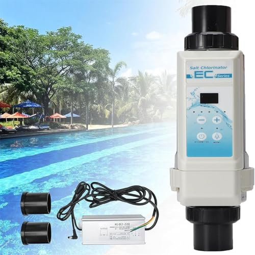 HEAXIY Chlorinateur d'eau Salée, Système de Générateur de Chlore électrolytique à Nettoyage Automatique pour Piscine, Spa, 8/12/16/20 G/h,12g/h