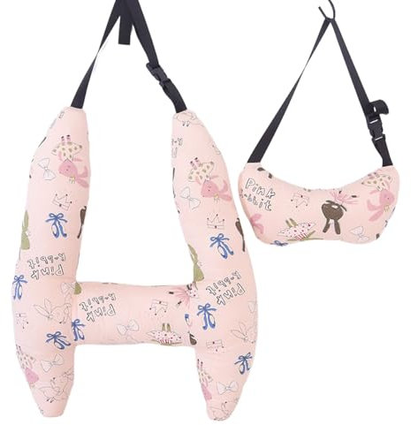 Reisekissen H-förmige Schlaf-Kopfstütze Kinder-Reisekissen Nackenkissen Auto ergonomisch geformtes Nackenkissen Reisekissen für Babys und Kleinkinder für Autositze unterstützt Körper und Kopf (D)