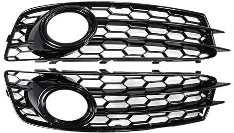 QRMZJF 2x A3 Copertura fendinebbia anteriore for auto A NIDO D'APE Griglia fendinebbia, for Audi, for A3 8P for, 2009-2012 A3 8P Griglia fendinebbia Griglia fendinebbia(Schwarz)