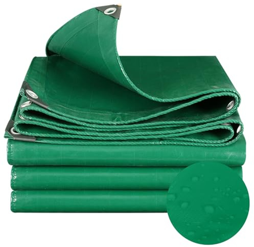 Bâche Universelle, Bâche Imperméable 2.5 x 2.6 m 500G/M² PVC Protection de Vent Pluie Soleilavec Œillets Couverture Universelle Contre La Pluie Camion, Meuble de Jardin, Bois, Vert