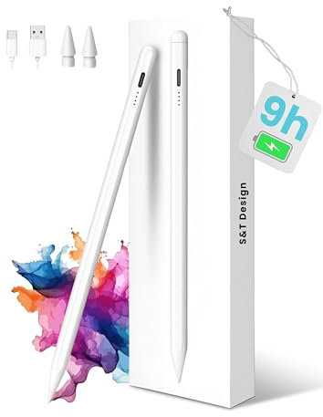 Lápiz para iPad USB-C Carga Rápida 2018-2024 Lápiz Magnético Stylus Pencil para Apple iPad