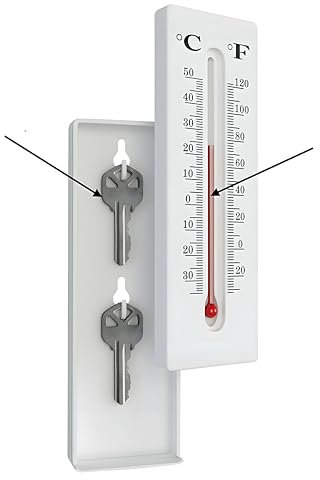 Getarnte Versteck Thermometer - Schlüsselversteck Schlüssel Geheimversteck Geheimfach Tresor Safe