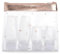 MIAMICA Women's Bottle Travel Kit, Clear & Gold, Clear & Gold, Clear Bottle Travel Kit
