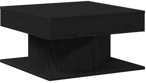 vidaXL Couchtisch Schwarz Eiche 57x57x30 cm Holzwerkstoff