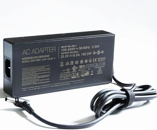 vencoss 180W Laptop Charger Compatible With ASUS ROG Zephyrus G14 GA401 G15 GA502,20V/9A AC Adapter Compatible With ASUS TUF Gaming Laptop F15 F17 FX505D FX505G Power Supply Cord ADP-180TB H
