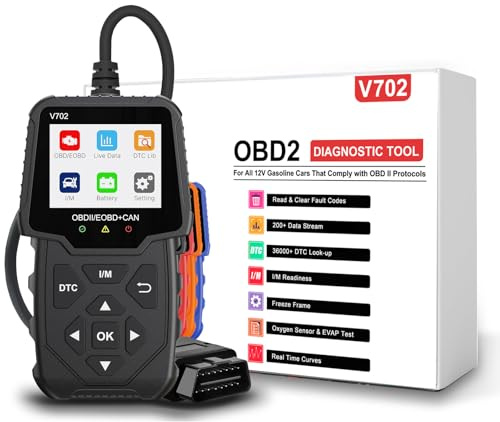 OBD2 Diagnosegerät Profi Auto Diagnosegerät mit 2,8” Großer Bildschirm Echtzeitdaten Fehlercode Lesegerät Motoranalyse, Volle OBDII/EOBD Funktionen für BMW Mercedes VW Alle OBDII Fahrzeuge (Schwarz)