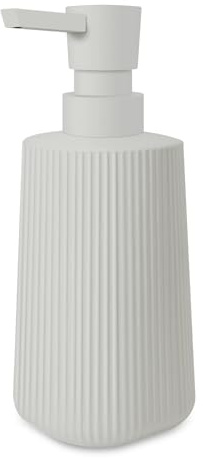 Mamiddle Moderne Seifenspender Glas Spülmittelspender 250ml Seifenspender Bad für Badezimmer Arbeitsplatte Küche Soap Dispenser mit Pumpspender (1, Beige)