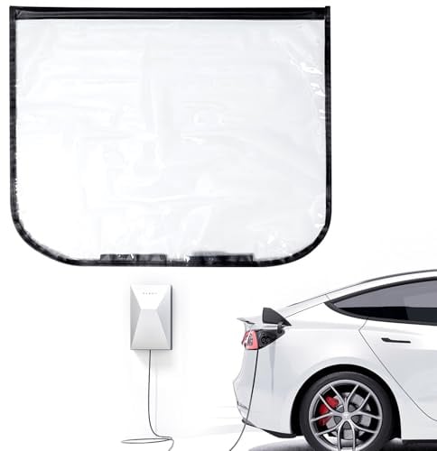 PQKL-party EV-Ladegerät-Anschlussabdeckung, Wasserdichte Abdeckung für Elektroauto-Ladeanschluss, Outdoor-Elektroauto-Ladeanschluss-Steckerabdeckung, Staubdichte Abdeckung für Stahlgehäuse, Schwarz