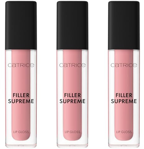 Catrice Filler Supreme Lip Gloss, Nr. 020, Pink, feuchtigkeitsspendend, volumengebend, vergrößernd, glänzend, vegan, ölfrei, ohne Konservierungsstoffe, ohne Parabene, 3er Pack (3x3.2ml)