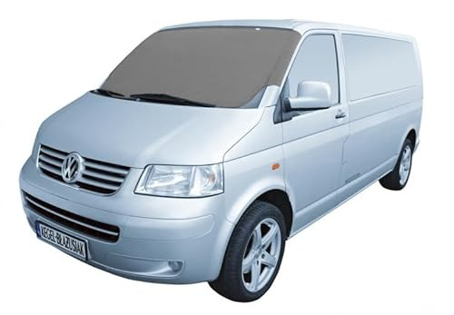 Auto Zubehör Frontscheibenabdeckung Winter - 90x150-175cm- Autoabdeckung Winter Aus Hochwertigem SPUNBOND-Vliesstoff, Frostschutz, Waschbar, Einfach Montage (Van)