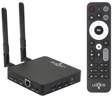 Ugoos AM9 PRO TV Box Android 14.0 Amlogic S905X5-J 4 GB di RAM 64 GB di ROM 2.4G/5G Dual WiFi Ethernet 1000M USB 3.0 BT5.3 Supporto HEVC H.265 AV1 VP9 4K HDR Box